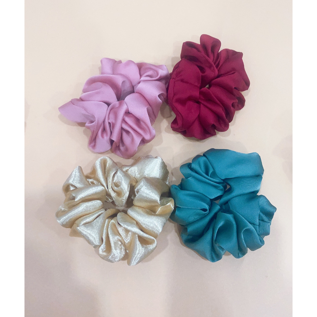 Cột Tóc Lụa MUPPY Vải Trơn Basic Nhiều Màu Pastel Dễ Thương