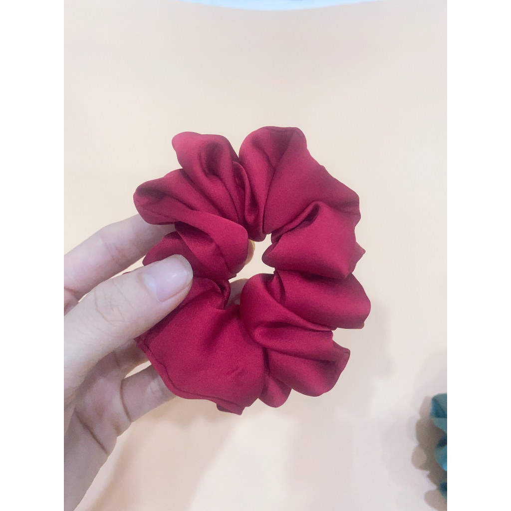 Cột Tóc Lụa MUPPY Vải Trơn Basic Nhiều Màu Pastel Dễ Thương