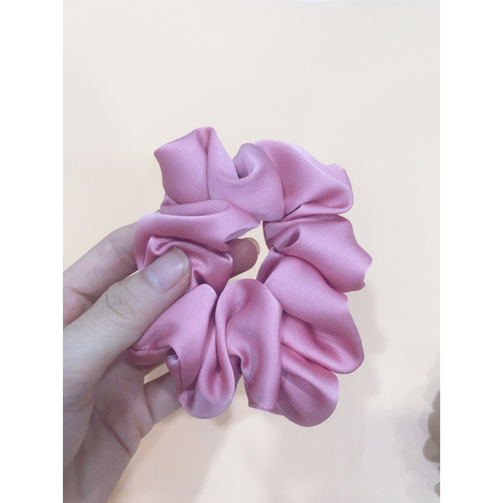 Cột Tóc Lụa MUPPY Vải Trơn Basic Nhiều Màu Pastel Dễ Thương