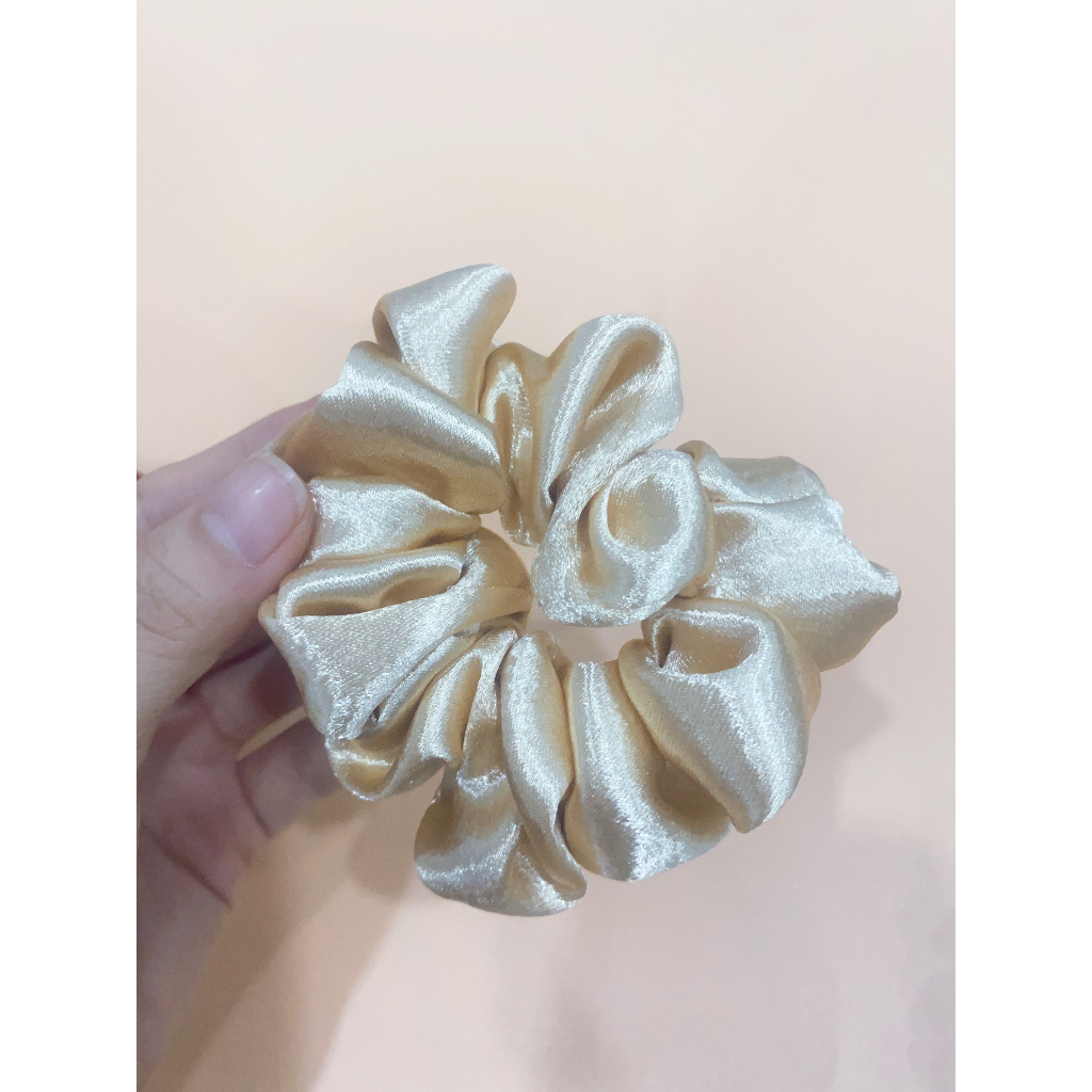 Cột Tóc Lụa MUPPY Vải Trơn Basic Nhiều Màu Pastel Dễ Thương