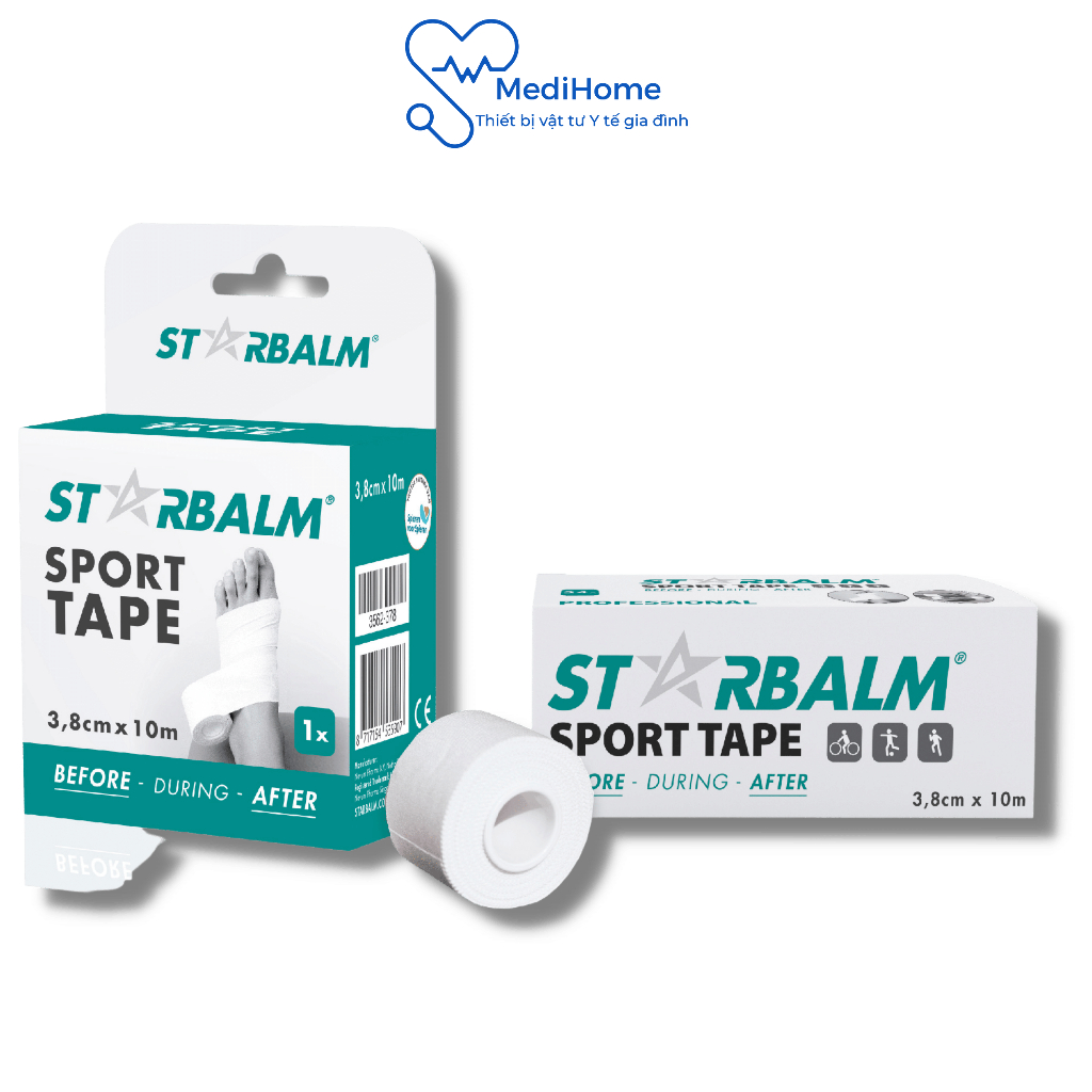 Băng keo thể thao Starbalm Sport Care băng vải thể thao Star balm Tape băng cổ chân - MediHome