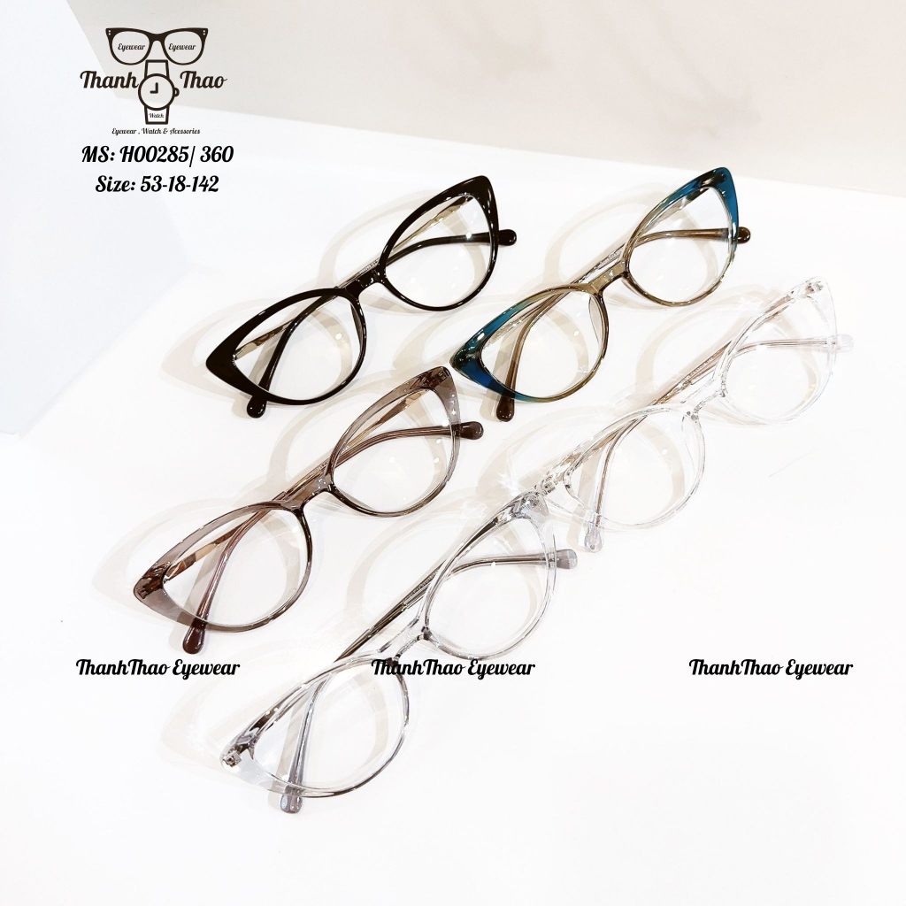 Gọng Kính Cận Mắt Mèo Nữ Nhựa Acetate Cao Cấp H00285 - ThanhThao Eyewear