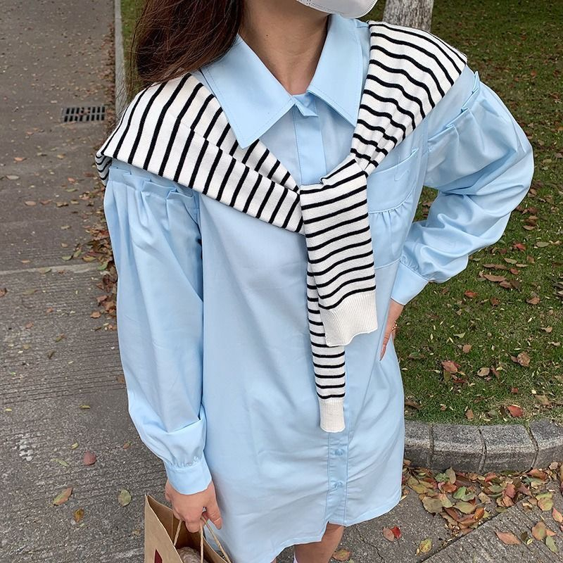 Khoác Khăn Choàng Len Vai Sọc Ngang Màu Vintage Ngọt Ngào Dễ Phối Phù Hợp Cho Một Buổi Đi Chơi | Vui Vẻ Shop