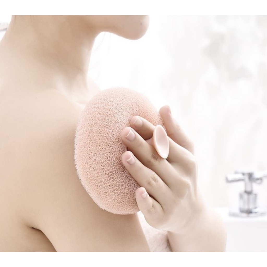 Bông Tắm Chà Lưng Massage Toàn Thân Cao Cấp Tạo Bọt Siêu Nhanh, Thiết Kế Móc Hút Chân Không Treo Tường Nhà Tắm