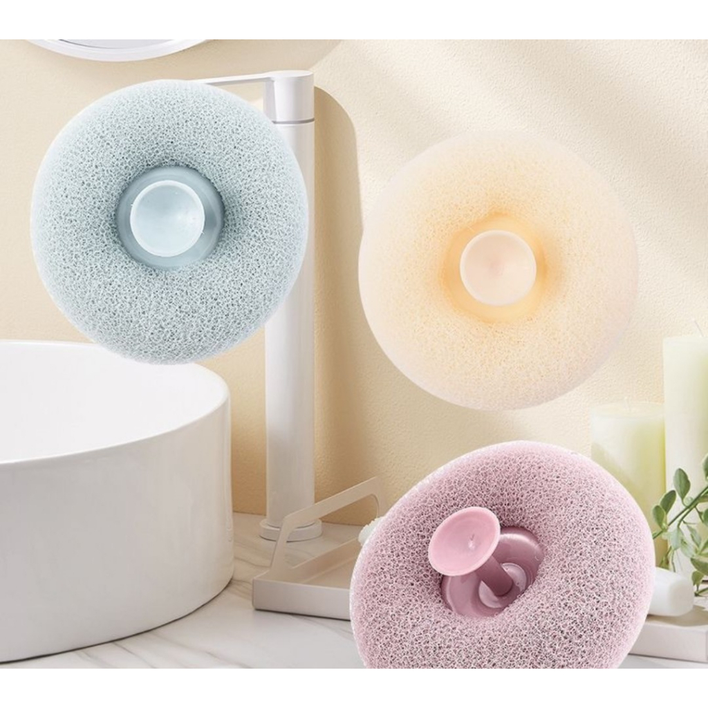 Bông Tắm Chà Lưng Massage Toàn Thân Cao Cấp Tạo Bọt Siêu Nhanh, Thiết Kế Móc Hút Chân Không Treo Tường Nhà Tắm