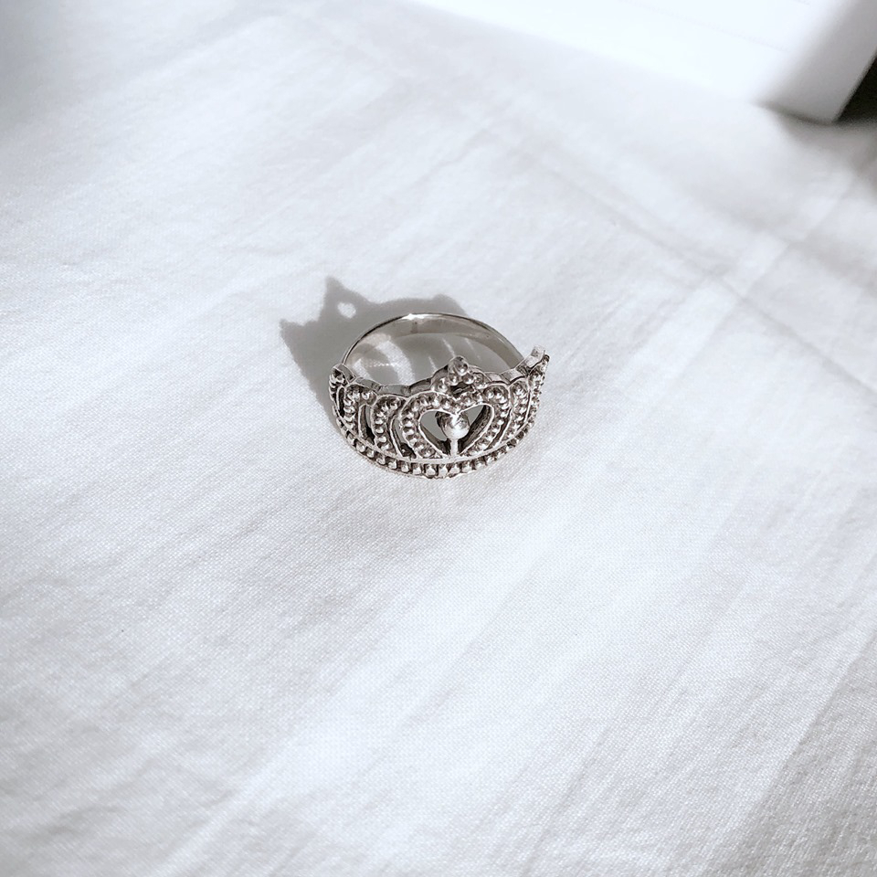 Nhẫn Nữ Caobac Sliver Chất Liệu Bạc Thái Cao Cấp Hoạ Tiết Hình Vương Miện Tim Món Quà Độc Lạ Dành Tặng Riêng Cho Bạn Nữ