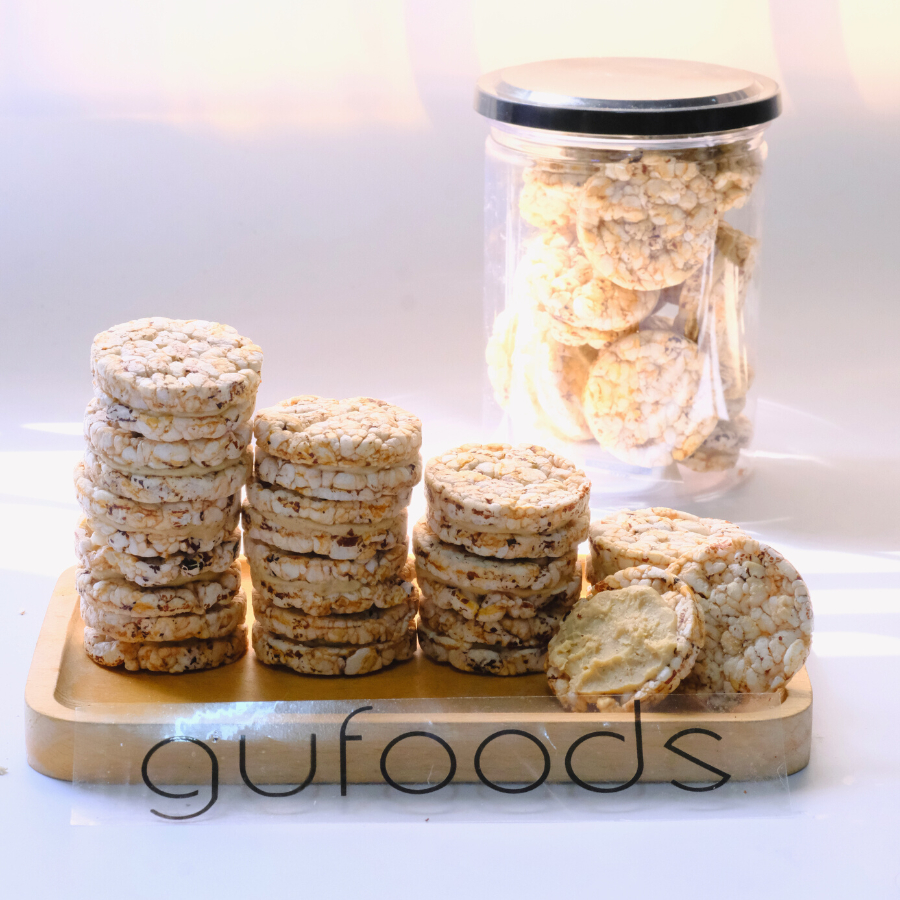 Combo 2 Snack gạo lứt kẹp bơ hạt GUfoods (10g/80g/150g)- Ăn kiêng, Ăn vặt healthy, Lành mạnh, Eat clean, Thực dưỡng