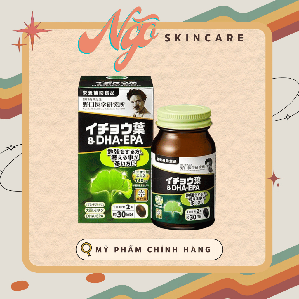 VIÊN UỐNG BỔ NÃO DHA EPA GINKOGO NOGUCHI 60 Viên