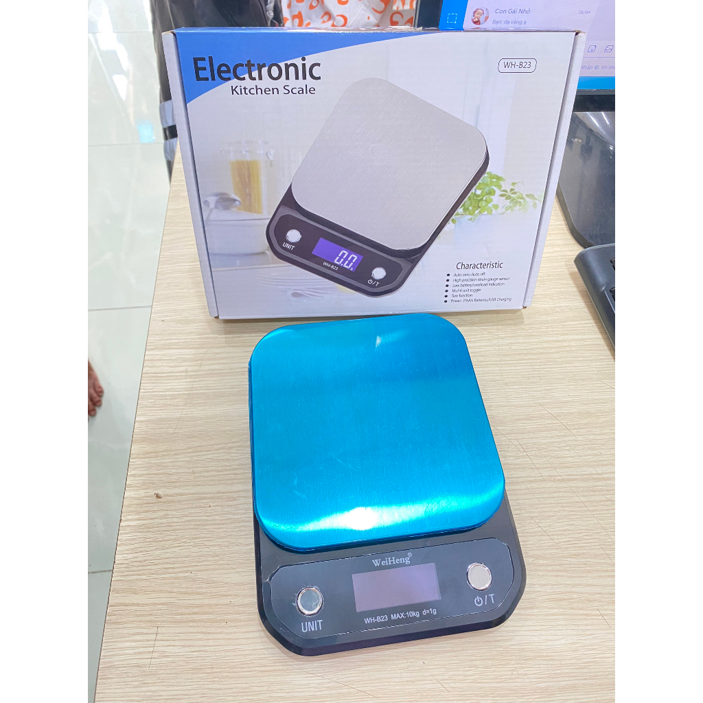 Cân chuẩn 3kg-Cân tiểu ly điện tử nhà bếp Ebalance Kitchen Scale 0.1g max 3kg, SH131 cân nhà bếp