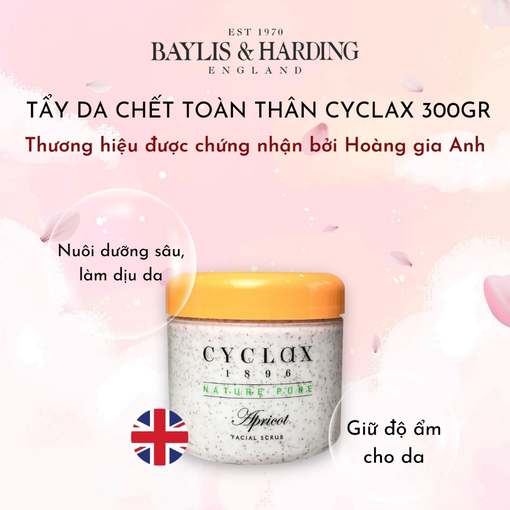 Combo Chăm sóc toàn thân cho mẹ và bé gồm Sữa tắm Baylis&Harding trẻ em hương dừa, dưa hâú và Tẩy da chết toàn thân Cycl