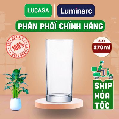 Ly Thủy Tinh Luminarc Circle Amsterdam 270ml - Loại Cao L2277 | Phân Phối Chính Hãng