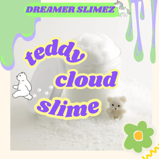 Slime mây gấu teddy - đồ chơi slime mây trắng mềm mịn tơi bông - cloud slime