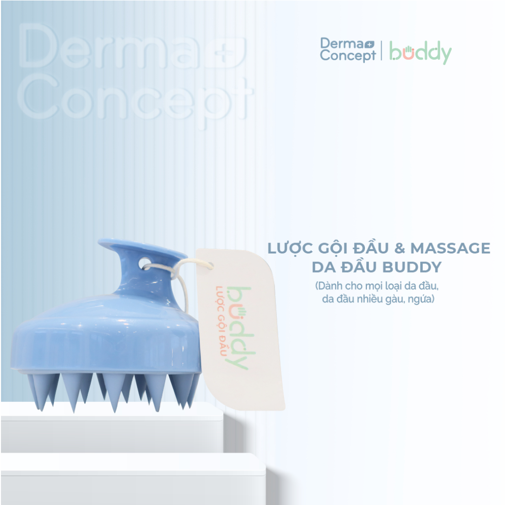 LƯỢC GỘI ĐẦU & MASSAGE DA ĐẦU BUDDY