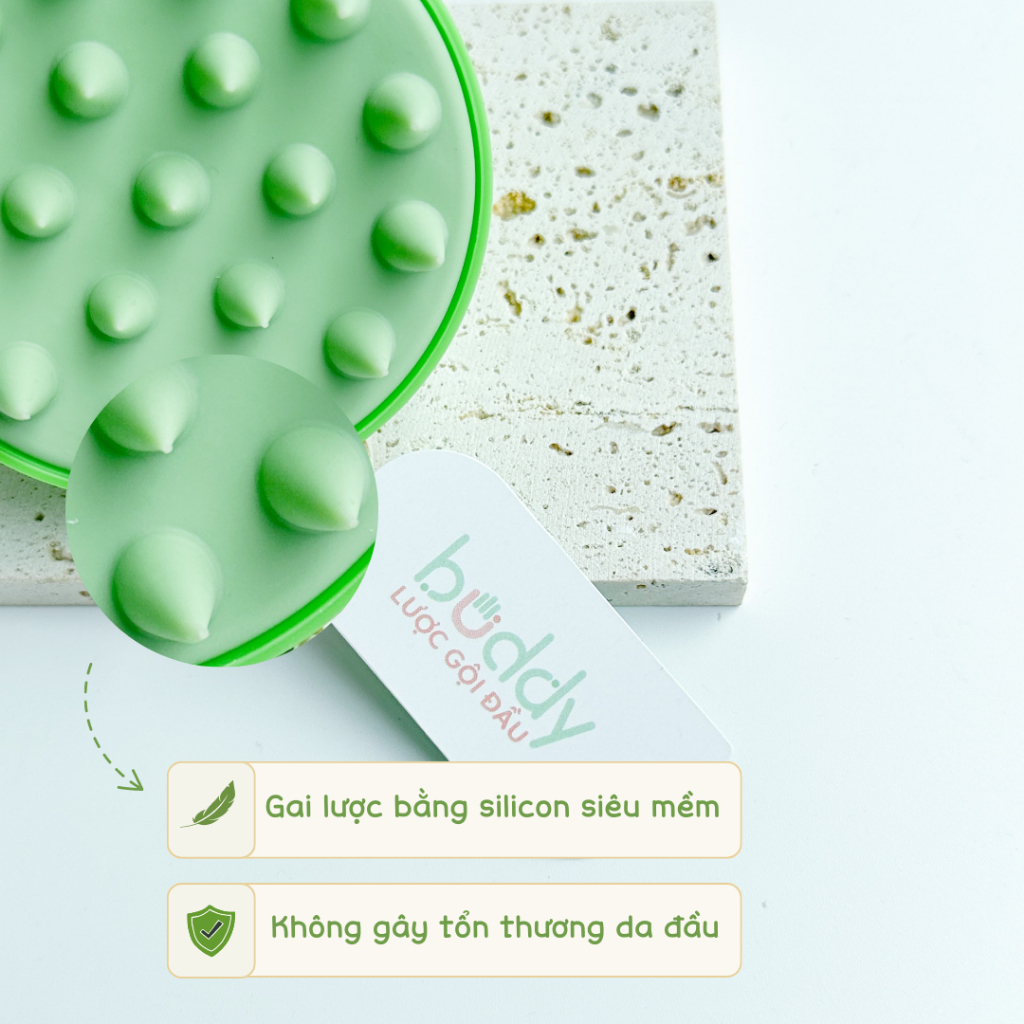 LƯỢC GỘI ĐẦU & MASSAGE DA ĐẦU BUDDY