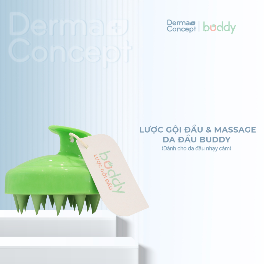 LƯỢC GỘI ĐẦU & MASSAGE DA ĐẦU BUDDY