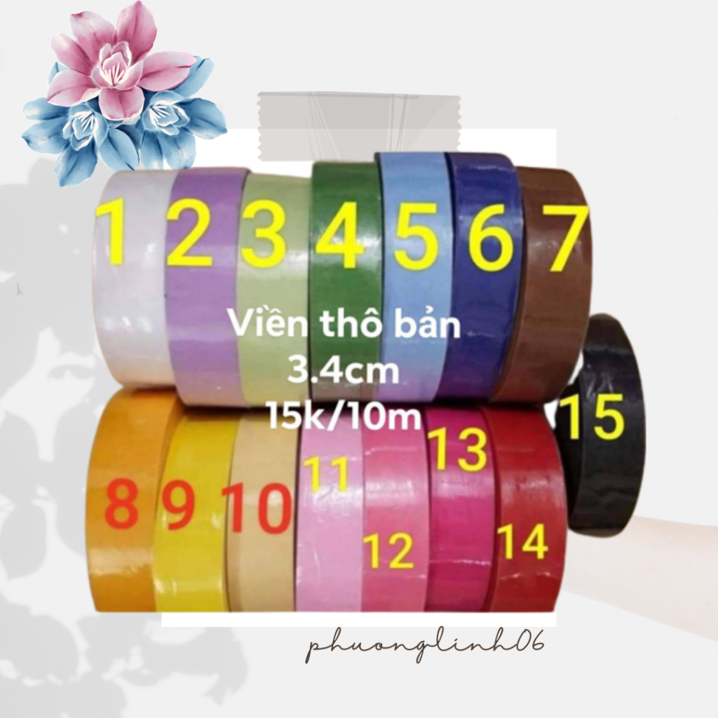 Viền Thô  10m 1 màu 🍒Phuonglinh06🍒 Bản 3.4cm