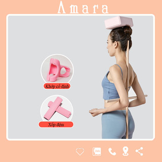 Gậy Tập Yoga Chống Gù Lưng, Mở Vai, Gậy Tập Thể Dục Điều Chỉnh Vai Lưng, Định Hình Lưng Vai Bằng Gỗ