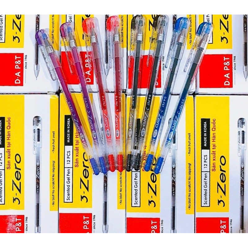 Bút gel Zero-hộp 12 cây - ngòi 0.38mm
