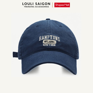 Mũ lưỡi trai LOULI SAIGON thêu chữ HAMPTONS form mềm dành cho nam và nữ M35