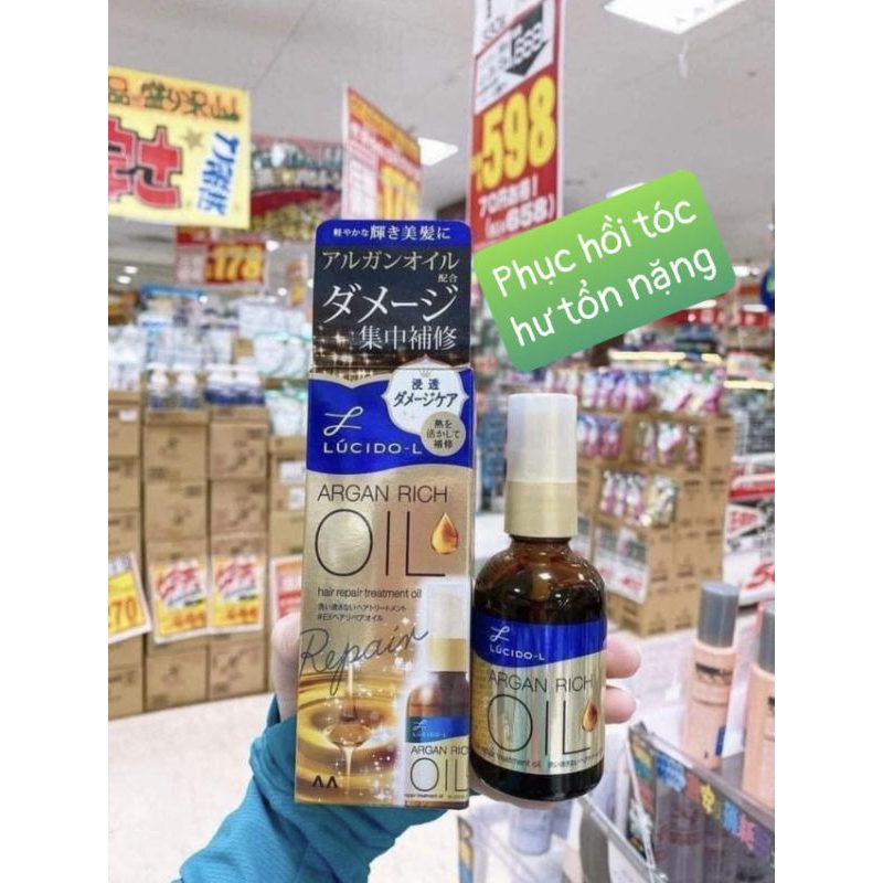 TINH DẦU DƯỠNG TÓC LUCIDO-L ARGAN RICH OIL NHẬT BẢN