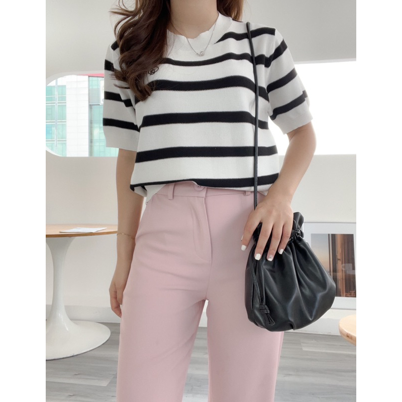 Áo len dệt kim hoạ tiết sọc HÀN QUỐC LIN - BTS23