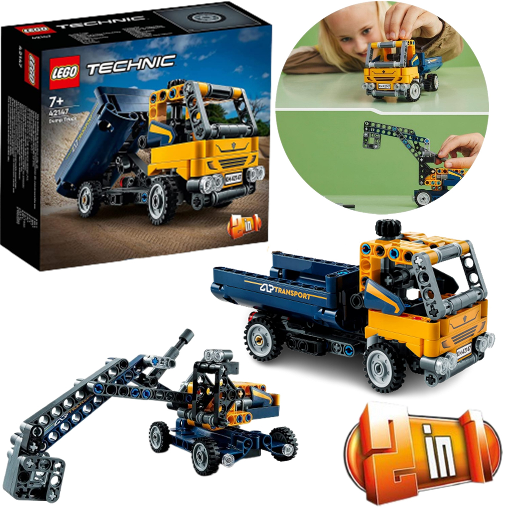 42147 Đồ chơi lắp ráp Iego Technic 2in1 Dump Truck - Xe Tải Công Trình 42147 (177 chi tiết)