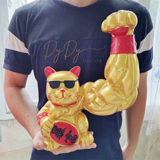  tượng mèo thần tài cơ bắp mèo chiêu tài cỡ to siêu ngầu 