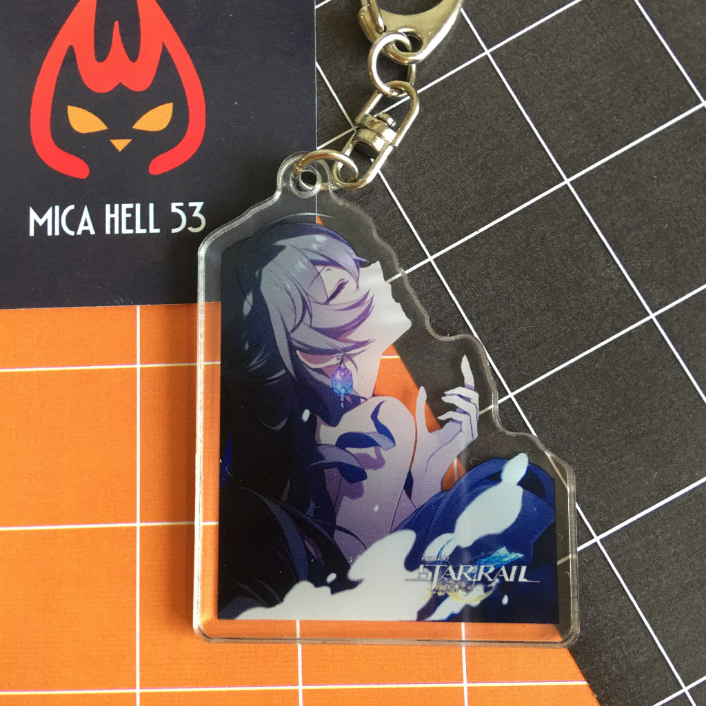 Móc Khóa Honkai Star Rail Anime Manga Acrylic Valentine Dễ Thương Lấp Lánh Hologram KC09