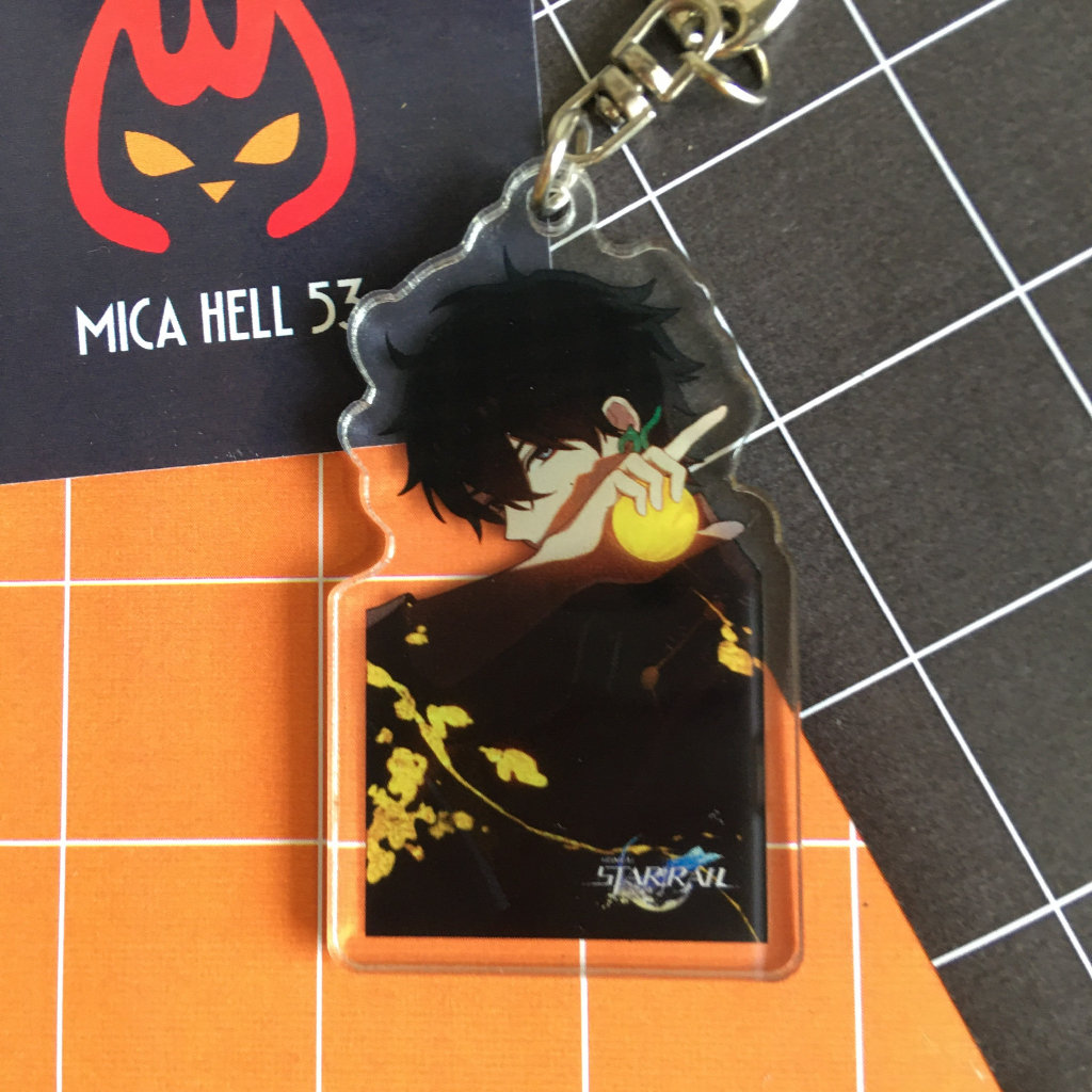 Móc Khóa Honkai Star Rail Anime Manga Acrylic Valentine Dễ Thương Lấp Lánh Hologram KC09