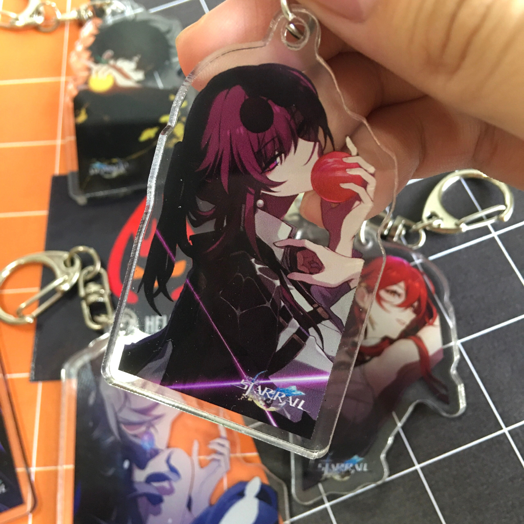 Móc Khóa Honkai Star Rail Anime Manga Acrylic Valentine Dễ Thương Lấp Lánh Hologram KC09