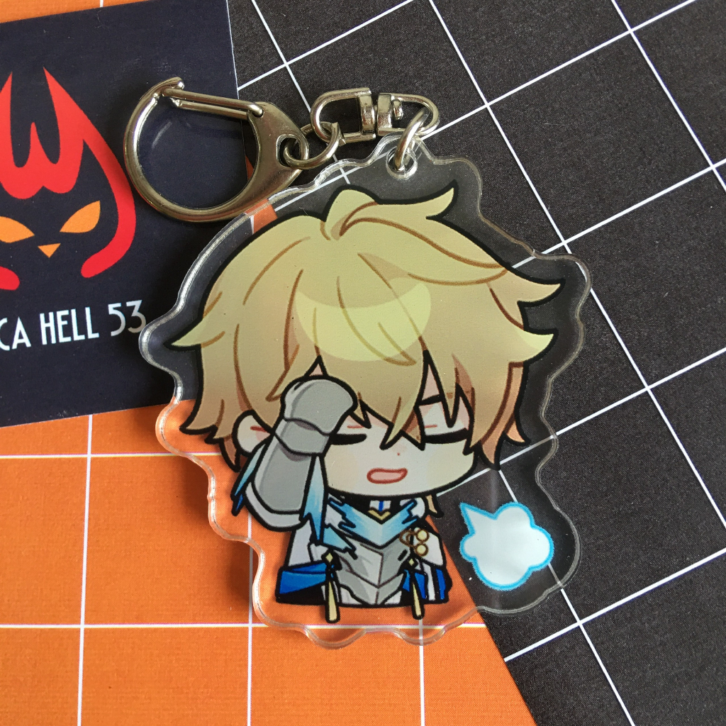 Móc Khóa Honkai Star Rail Anime Manga Acrylic Chibi Mẫu 2 Dễ Thương Lấp Lánh Hologram KC09