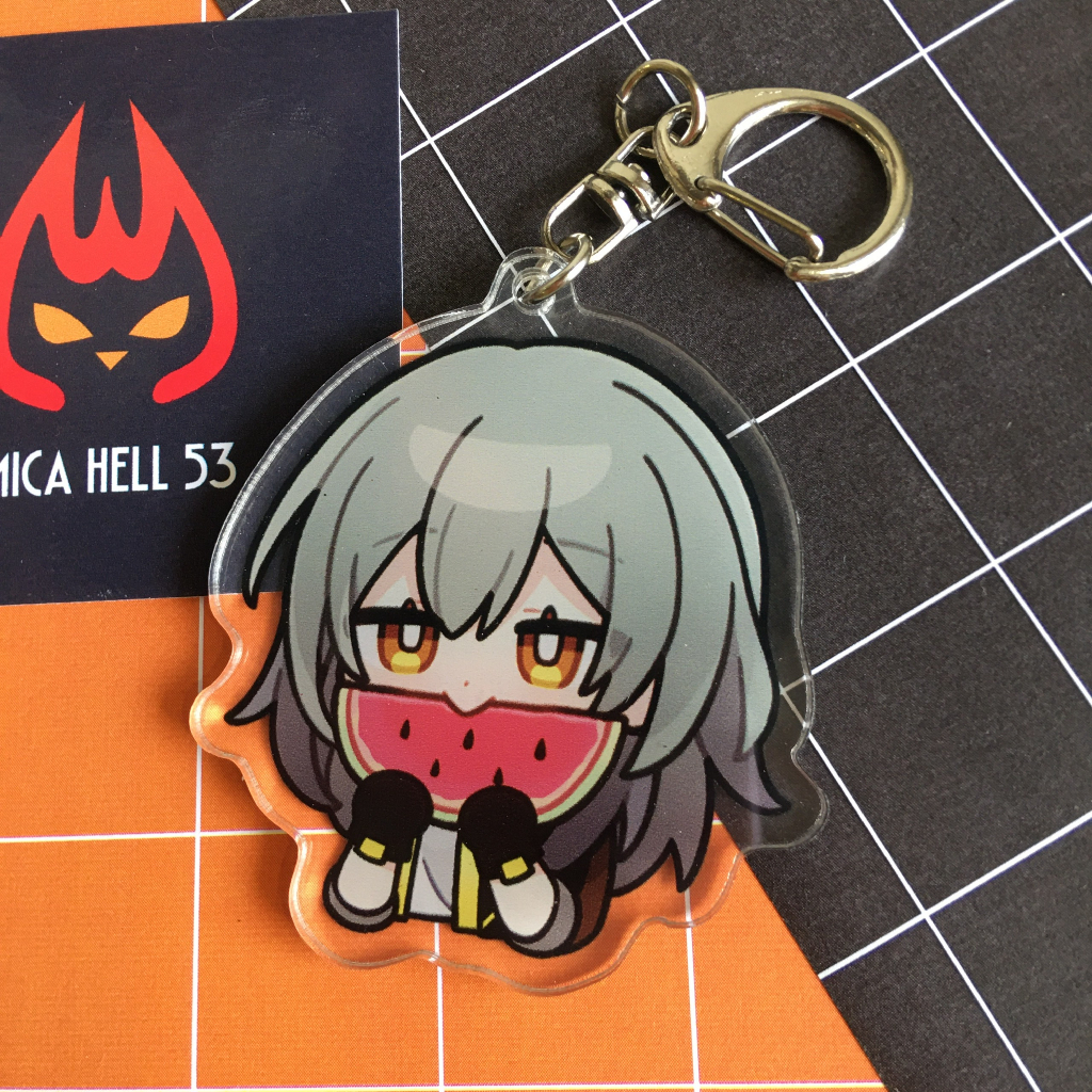 Móc Khóa Honkai Star Rail Anime Manga Acrylic Chibi Mẫu 2 Dễ Thương Lấp Lánh Hologram KC09