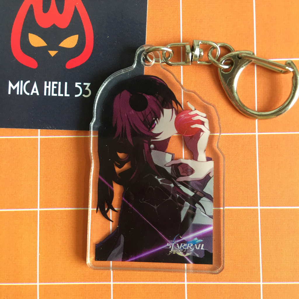 Móc Khóa Honkai Star Rail Anime Manga Acrylic Valentine Dễ Thương Lấp Lánh Hologram KC09