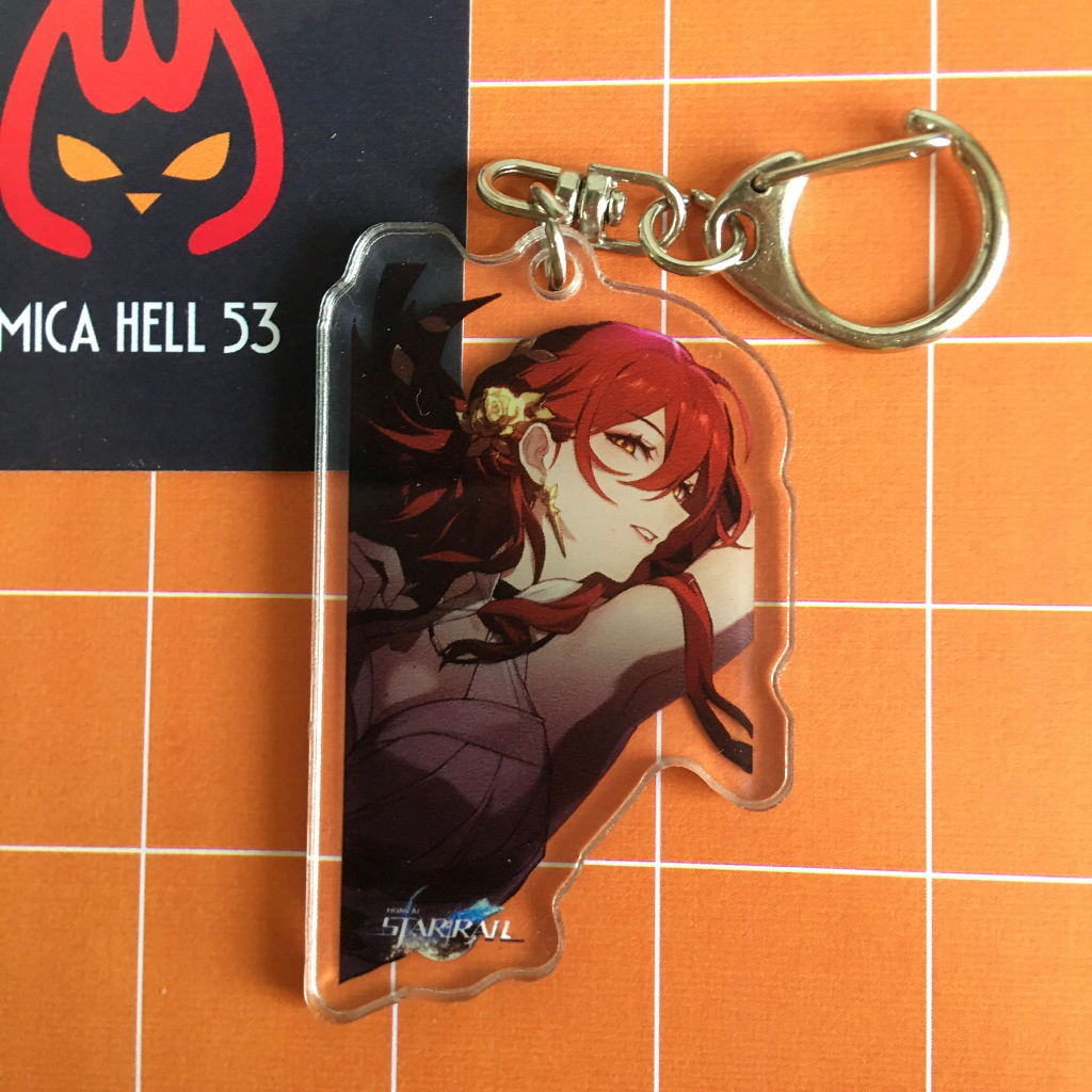 Móc Khóa Honkai Star Rail Anime Manga Acrylic Valentine Dễ Thương Lấp Lánh Hologram KC09