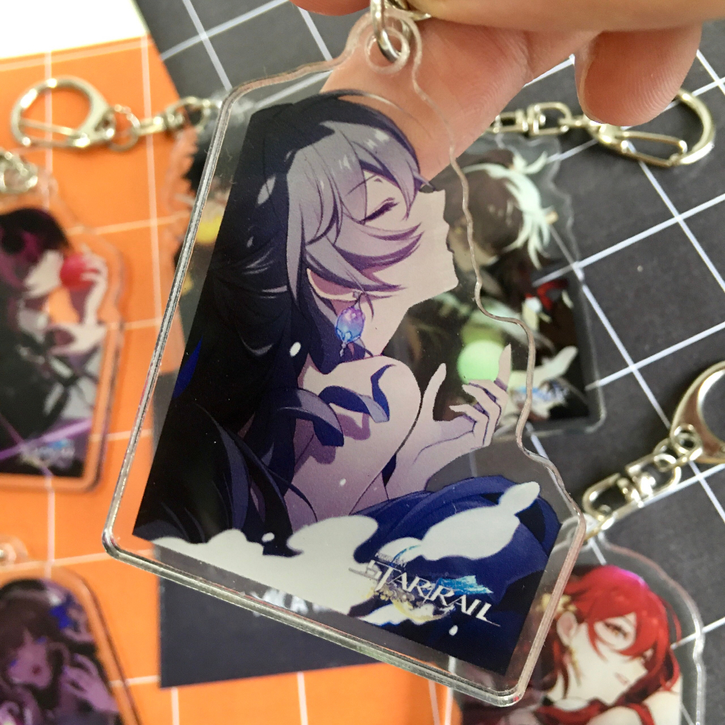 Móc Khóa Honkai Star Rail Anime Manga Acrylic Valentine Dễ Thương Lấp Lánh Hologram KC09