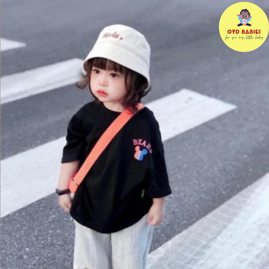 Mũ bucket THÊU TÊN theo yêu cầu phong cách Hàn Quốc cho bé