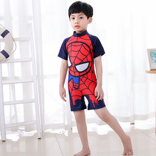 Đồ bơi bé trai liền thân kèm mũ hoạ tiết siêu nhân 10-30kg