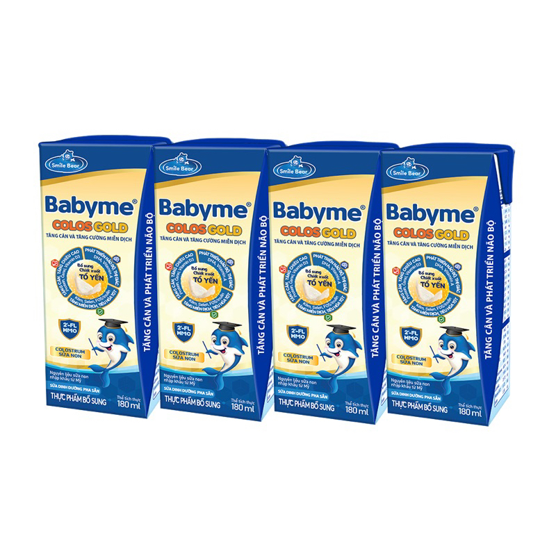 Sữa bột pha sẵn BABYME COLOS GOLD 110ml mẫu mới tăng cân phát triển trí não cho bé
