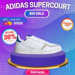 Giày Adidas Supercourt Chính Hãng 🔴SIMPLE SNEAKER🔴 Supercourt White Team Royal Blue Giày Thể Thao Nam Nữ Auth