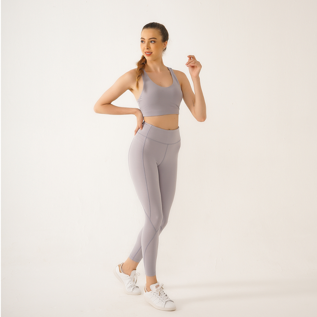 Set đồ tập gym yoga fitness Run Navy, legging bra chất liệu Ecofriend SET3883, Quần legging WLF83