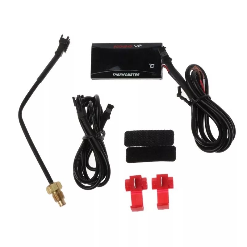 Đồng hồ KOSO đo nhiệt độ nước làm mát ống 22mm cho xe Yamaha, Honda,...XMAX250 300 NMAX CB 400 CB500X