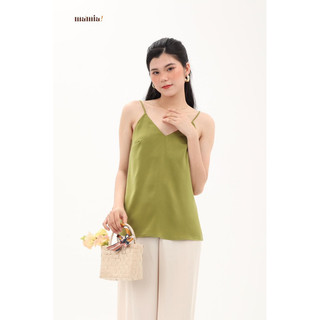 Áo hai dây cổ V lụa basic Tina - MA’MIA