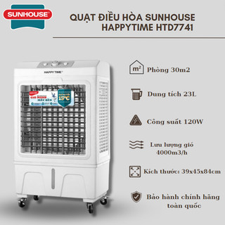 Quạt điều hoà sunhouse Happytime HTD7741 công suất 120w 23 Lít , quạt hơi nước sunhouse Hàng trưng bày