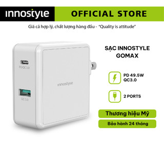 SẠC NHANH INNOSTYLE GOMAX 49.5W USB-C PD 20W/30W + USB-A QC3.0 - IC49PD White - HÀNG CHÍNH HÃNG
