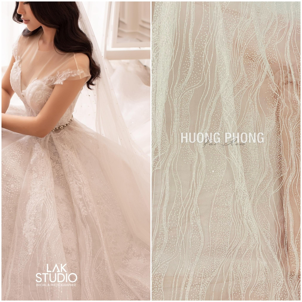 Vải lưới kim tuyến 579