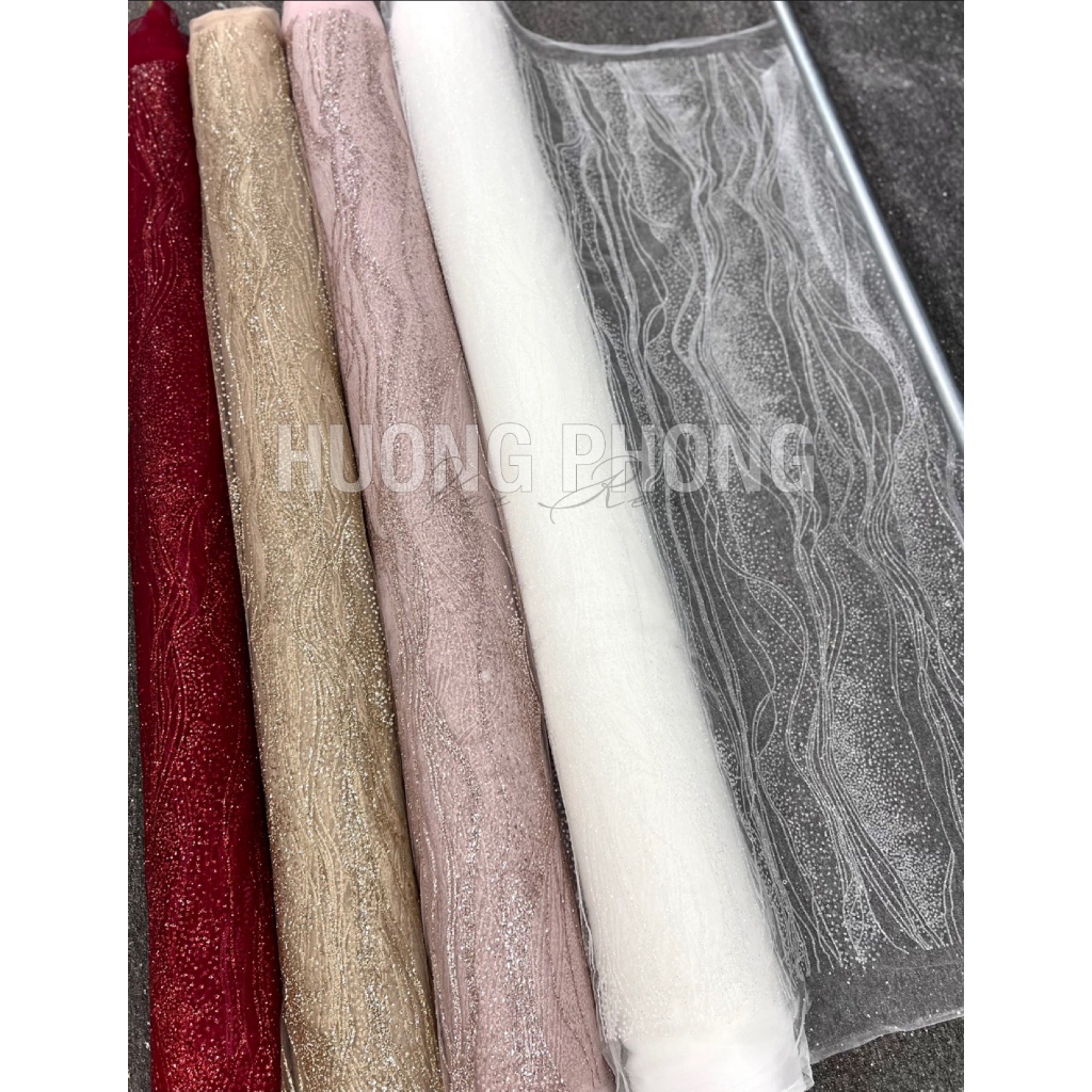 Vải lưới kim tuyến 579