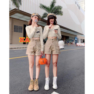 quần đùi kaki gập gấu co dãn
