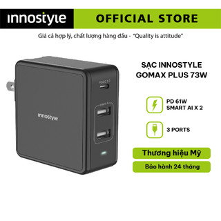 Sạc đa cổng MB Innostyle GoMAX Plus 73W (USB-C PD 61W + USB-A Smart AI) - Black