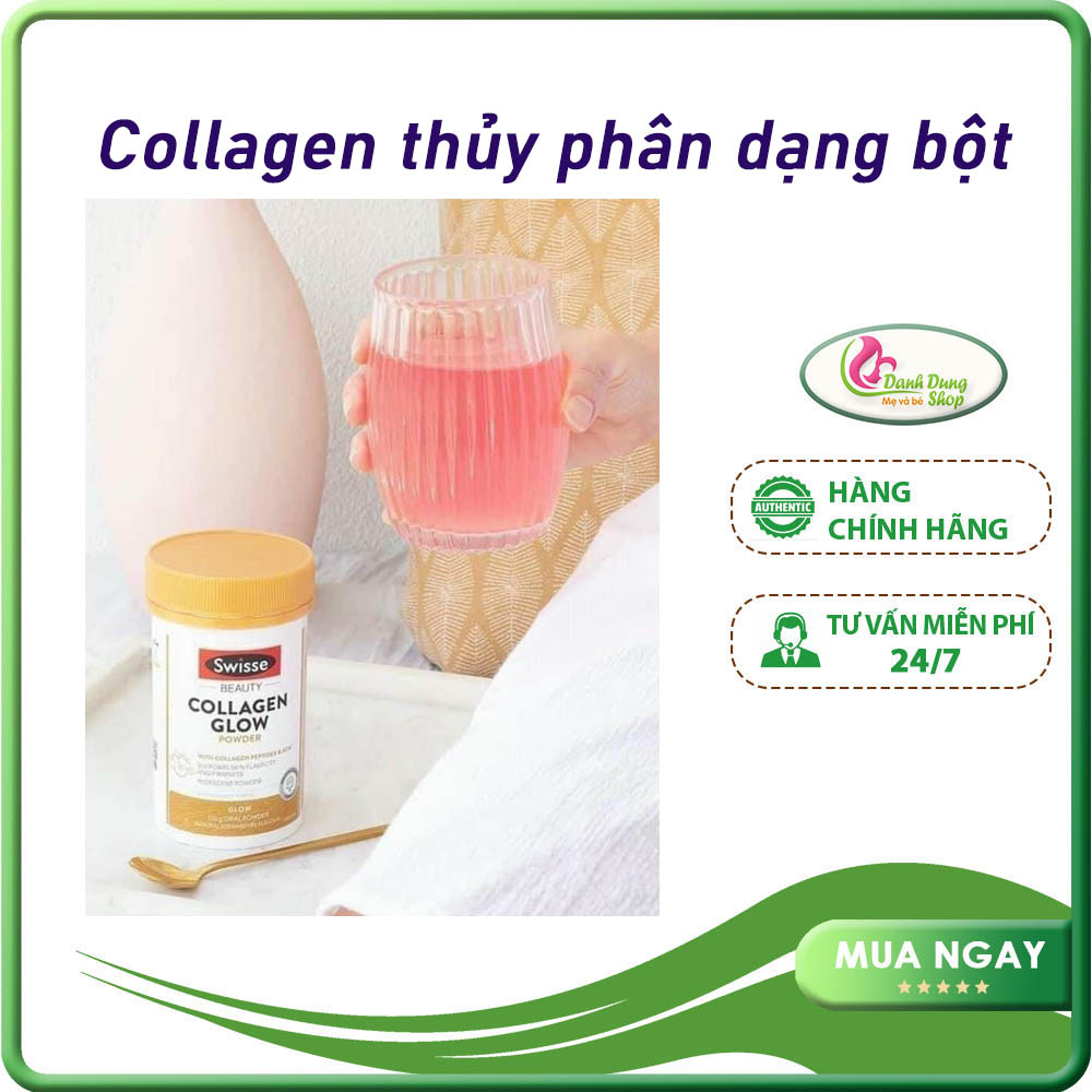 Bột Collagen Glow Hỗ Trợ Đẹp Da, Căng Bóng Da - Swisse Collagen Glow Powder - 120g