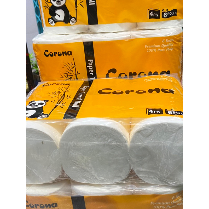 Giấy vệ sinh Corona 3 lớp trắng mịn, không lõi, không bụi giấy.
